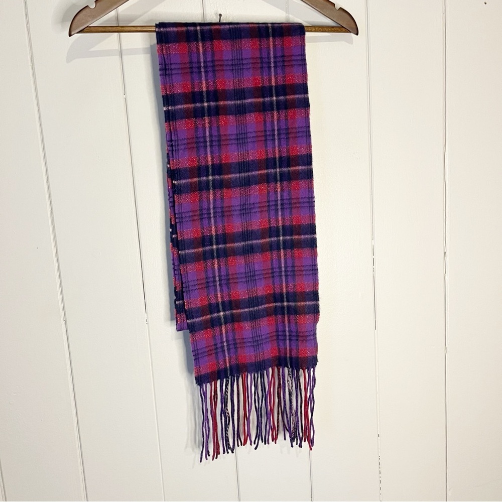 Coach Poppy Cashmere Plaid Scarf. Good Condition.